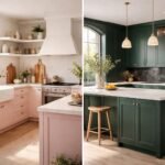 Konyhai színtrendek 2026: pasztell és mélyzöld árnyalatok kombinációja