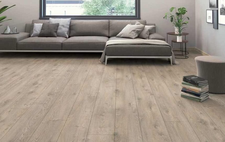 Modern vízálló laminált padló és stílusos otthon dekoráció